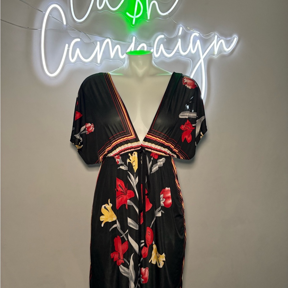 Floral Black Dress